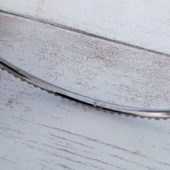 Vintage Bracelet Dark Grey Raised Ball Design Thin - 8" - Picture 6 of 6